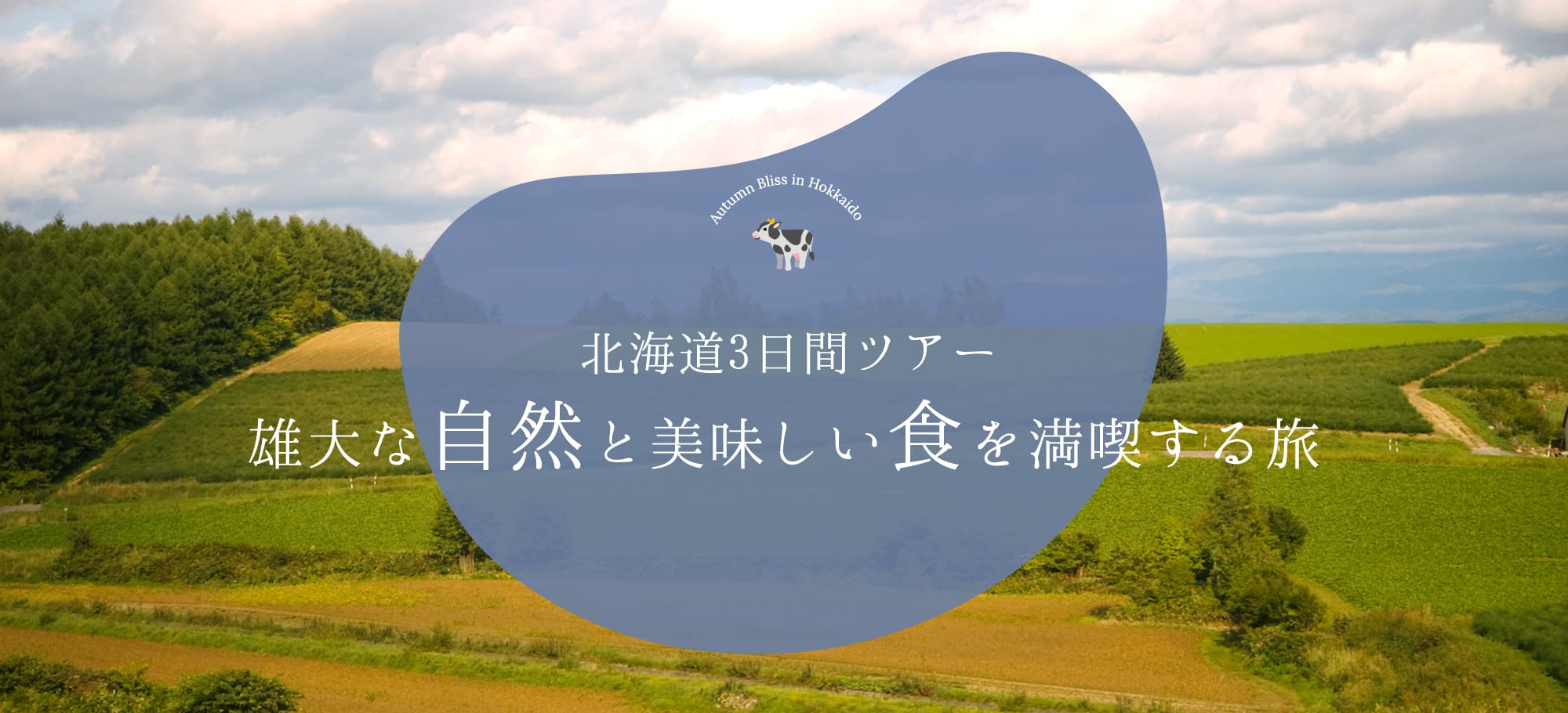 北海道の美しい景色と豊かな食文化を体験する3日間のツアー。特別なガイドとともに観光名所を巡り、地元の美味しい食事を楽しむことができます。